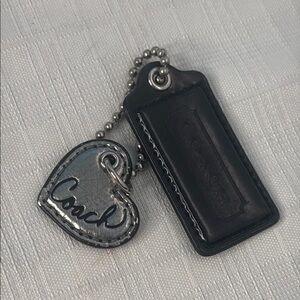 Coach Black and Silver Keychain